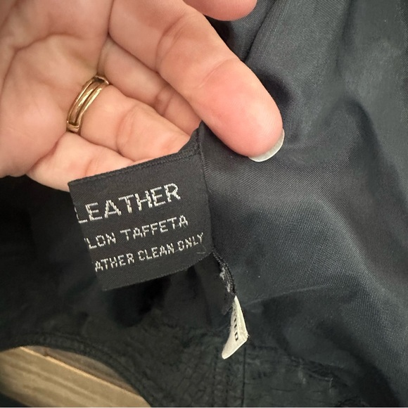 Winlit Vintage Black genuine Leather 80’s Women’s Jacket Small Shoulder Pads - Picture 6 of 8